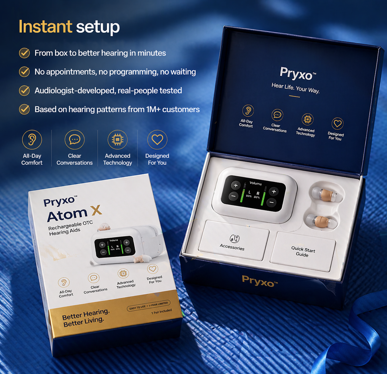 🔥 Only 3 Hours Left! 👂 Pryxo™ Atom X Smart Hearing Aids — Clearer Sound, More Comfortable Living 💖🔊