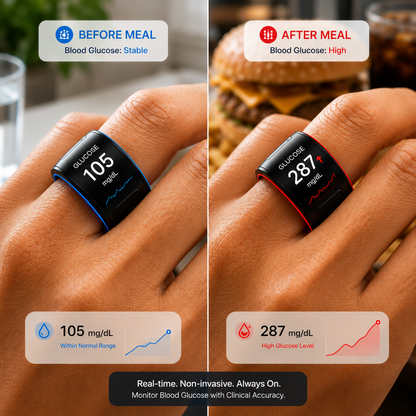 🎉 75% OFF Launch Offer🏆AuraNova™ G1 Non-Invasive Smart Ring