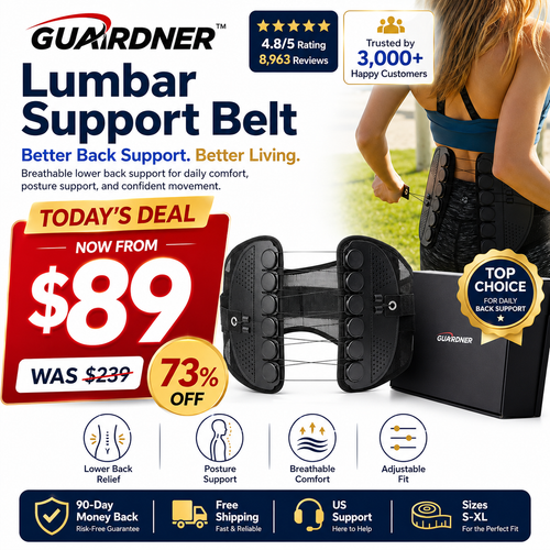 🔥 Guardner™ Lumbar Support Belt — Back Pain Relief, Better Posture & More Comfortable Living 💪